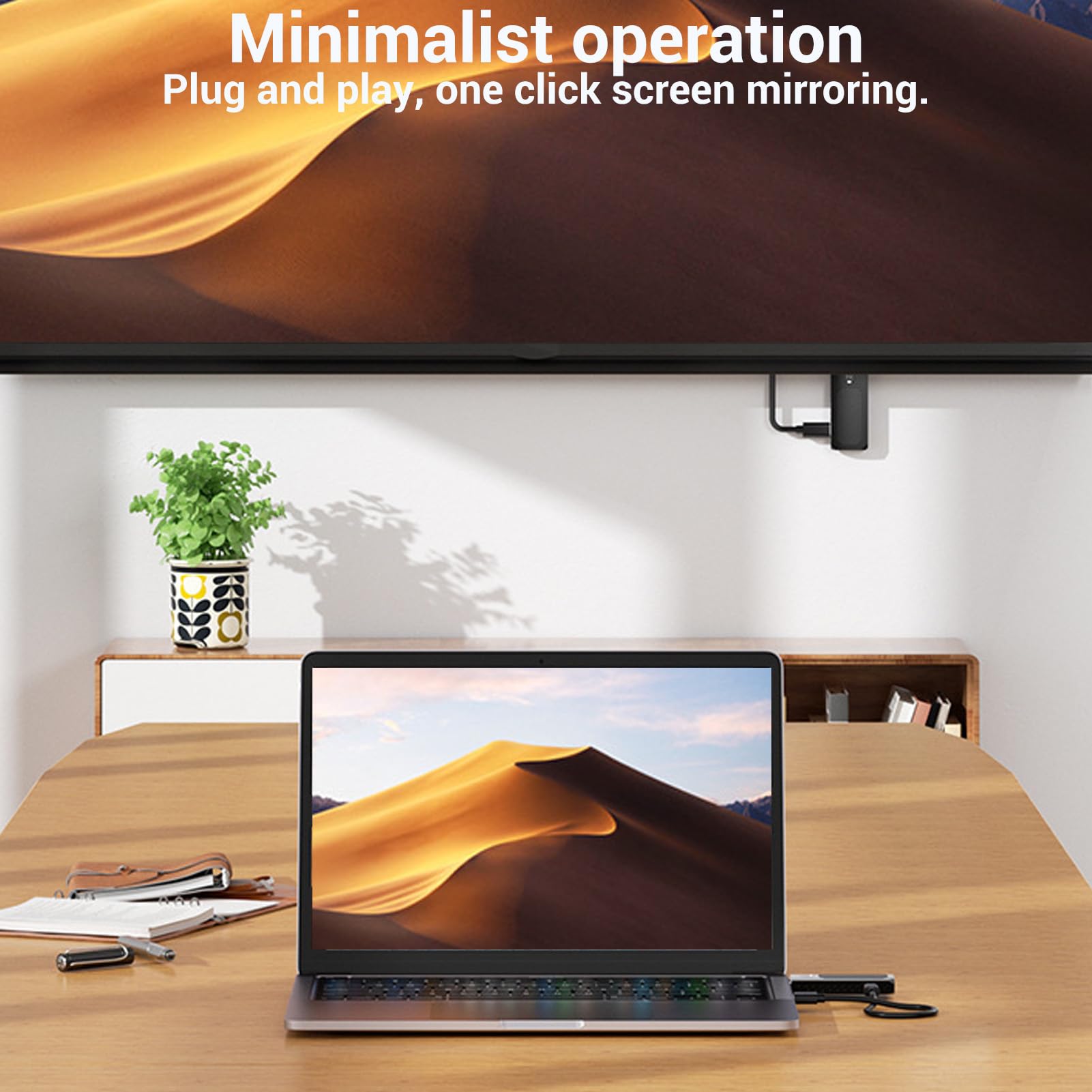 Sxhlseller Dispositivo di Mirroring dello Schermo Wireless 1080P HDMI per Proiettore Portatile