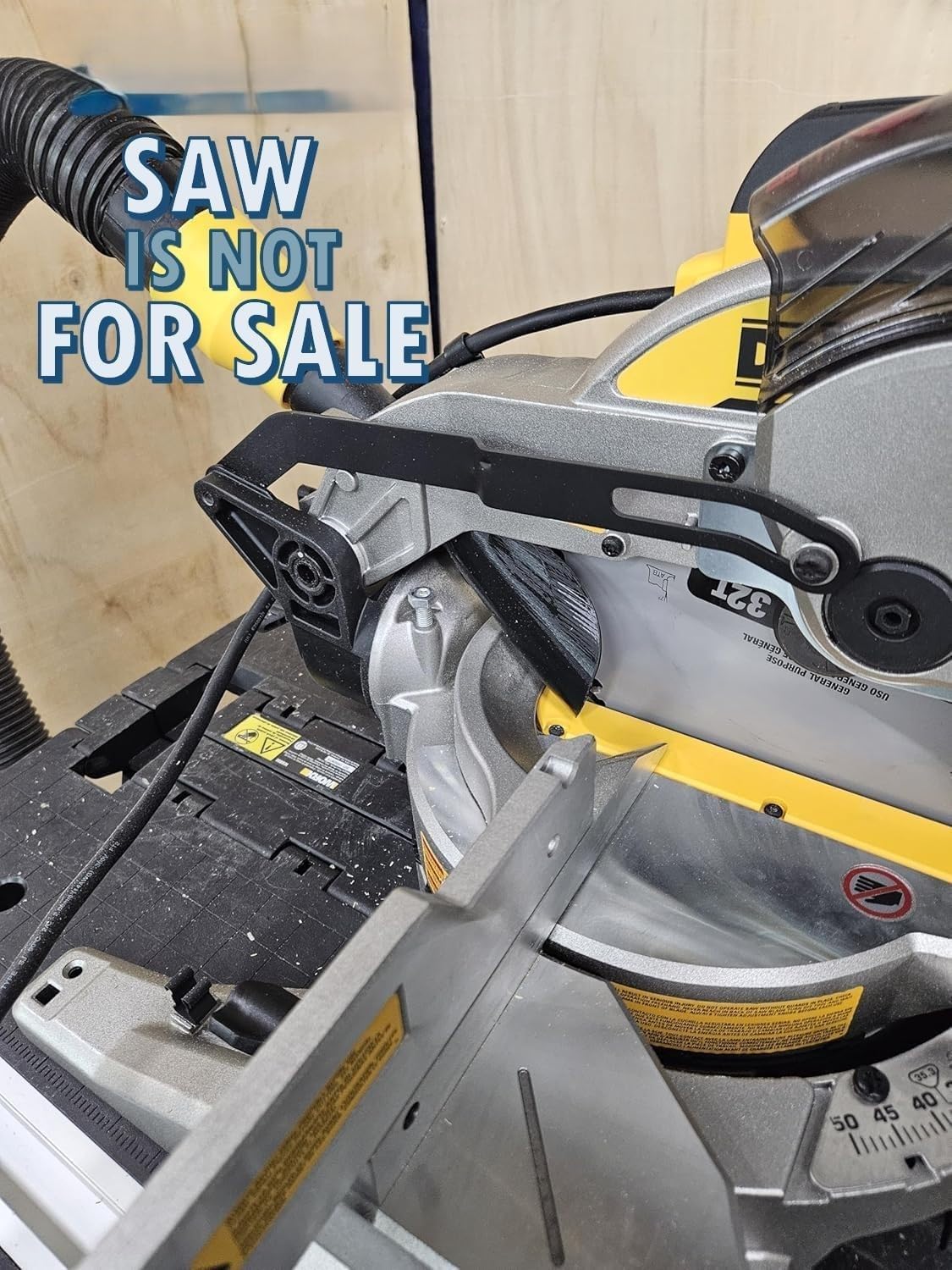 Dust collector/Dust Chute compatible with DeWalt DW713 Miter Saw (Black)