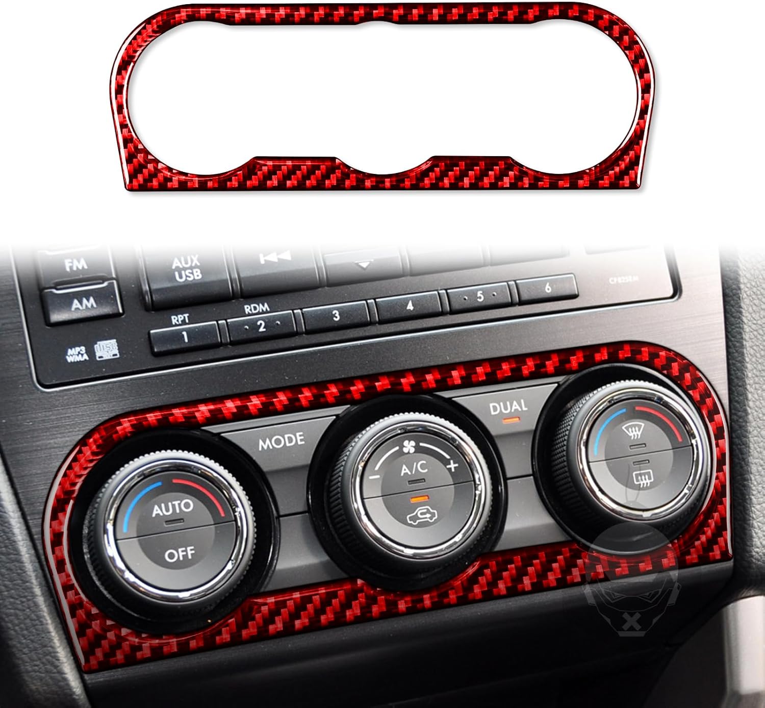 Carbon Fiber Frame Cover Trim Sticker Accessories Decoration Compatible with Subaru Forester 4th SJ 2014-2018 (Classic, Gear Shift Dashboard Instrument Frame 09)