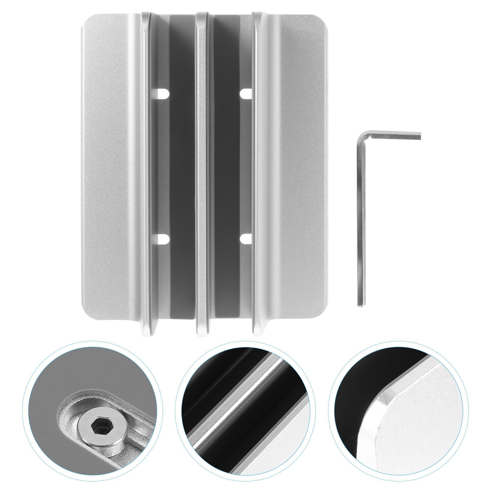Lurrose Supporto Verticale per Laptop e Tablet Regolabile in Lega di Alluminio Anodizzato Base Antiscivolo in Silicone, Doppio Slot Compatibile Dispositivi di Diverso Spessore per Uso