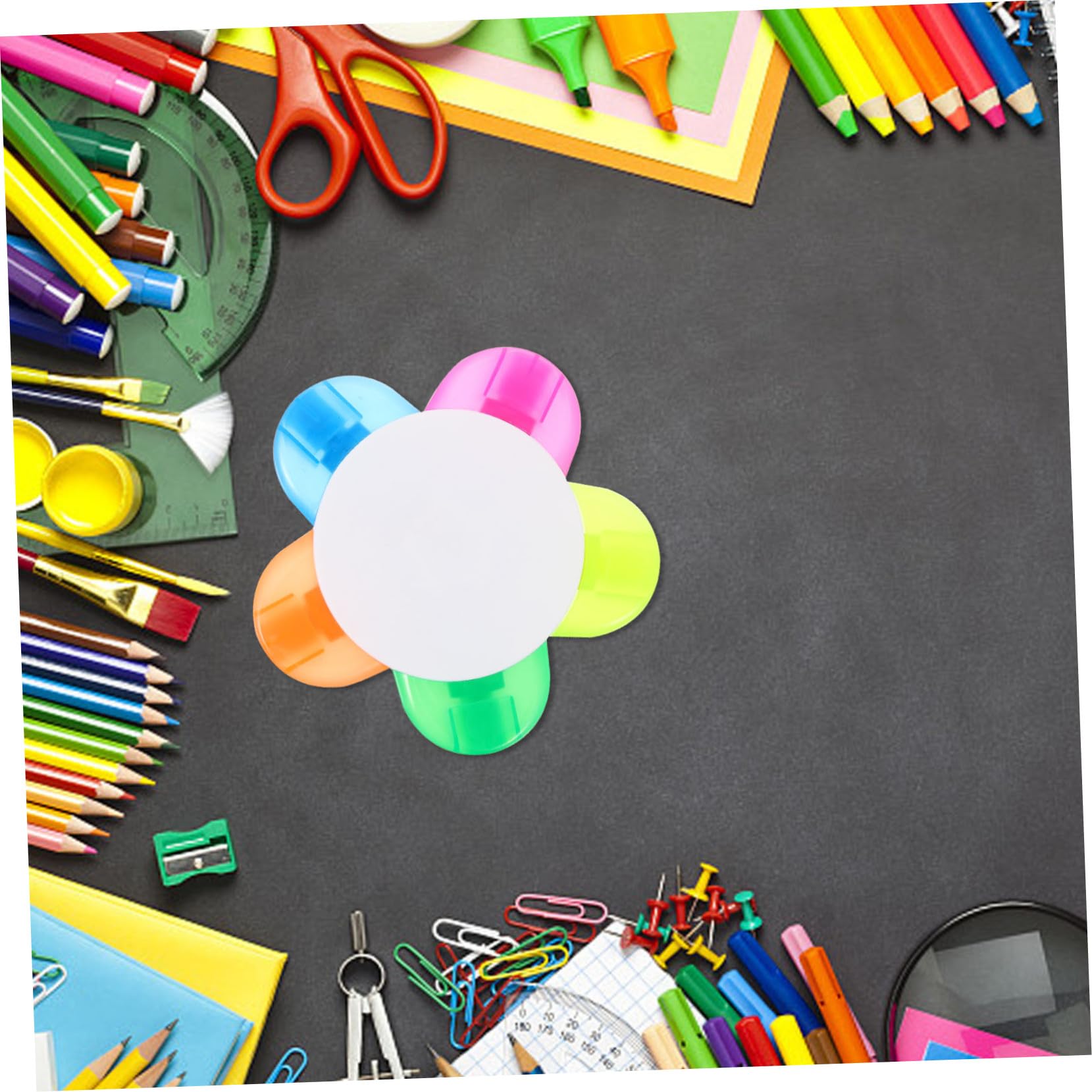 10 Stück Blütenblatt-textmarker Farben Fluoreszierende Schräge Spitze Kleine Handliche Marker für Schule Büro Notizen Ergonomisches Design Platzsparend für Gruppenarbeit
