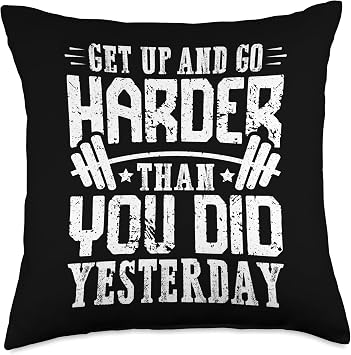 Motivational Workout Quote for Fitness Enthusiasts Throw Pillow