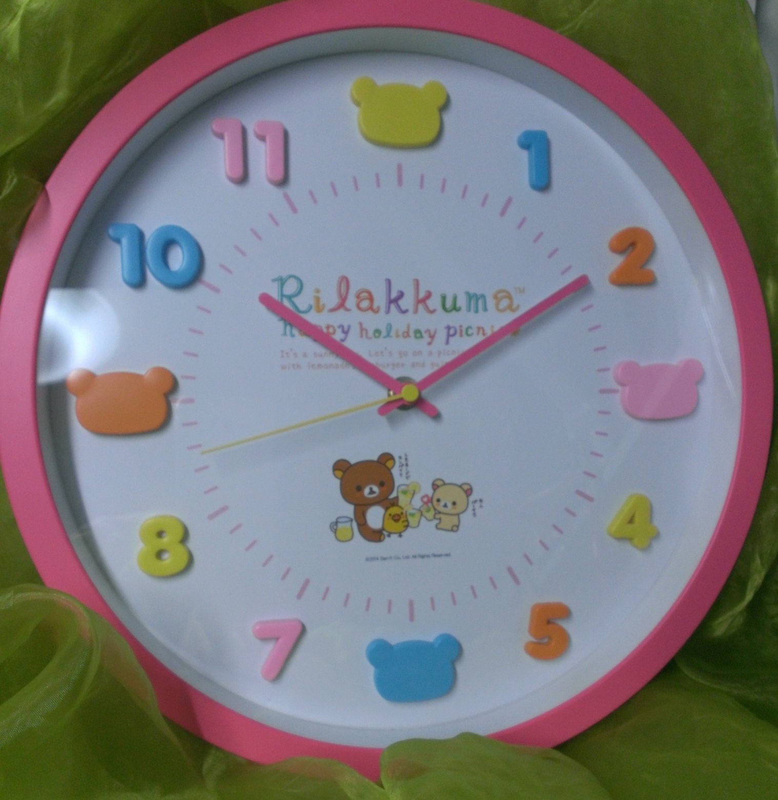 Amazon.co.jp: リラックマ ぷっくり ウォールクロック Rilakkuma happy
