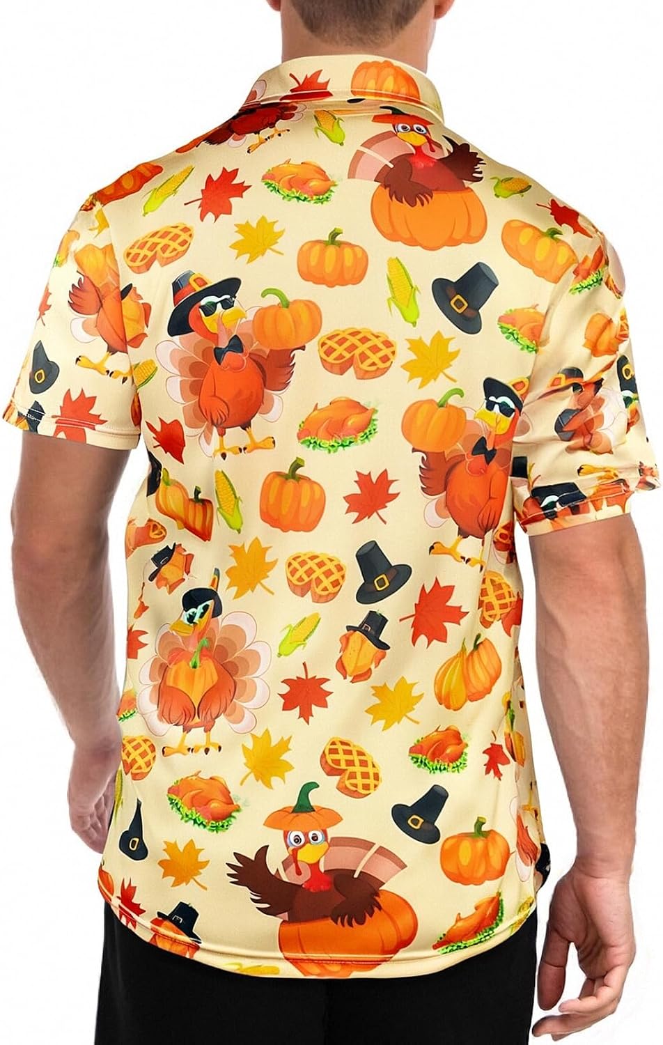 Men's Novelty Short Sleeve Golf Polo Shirts Outfits