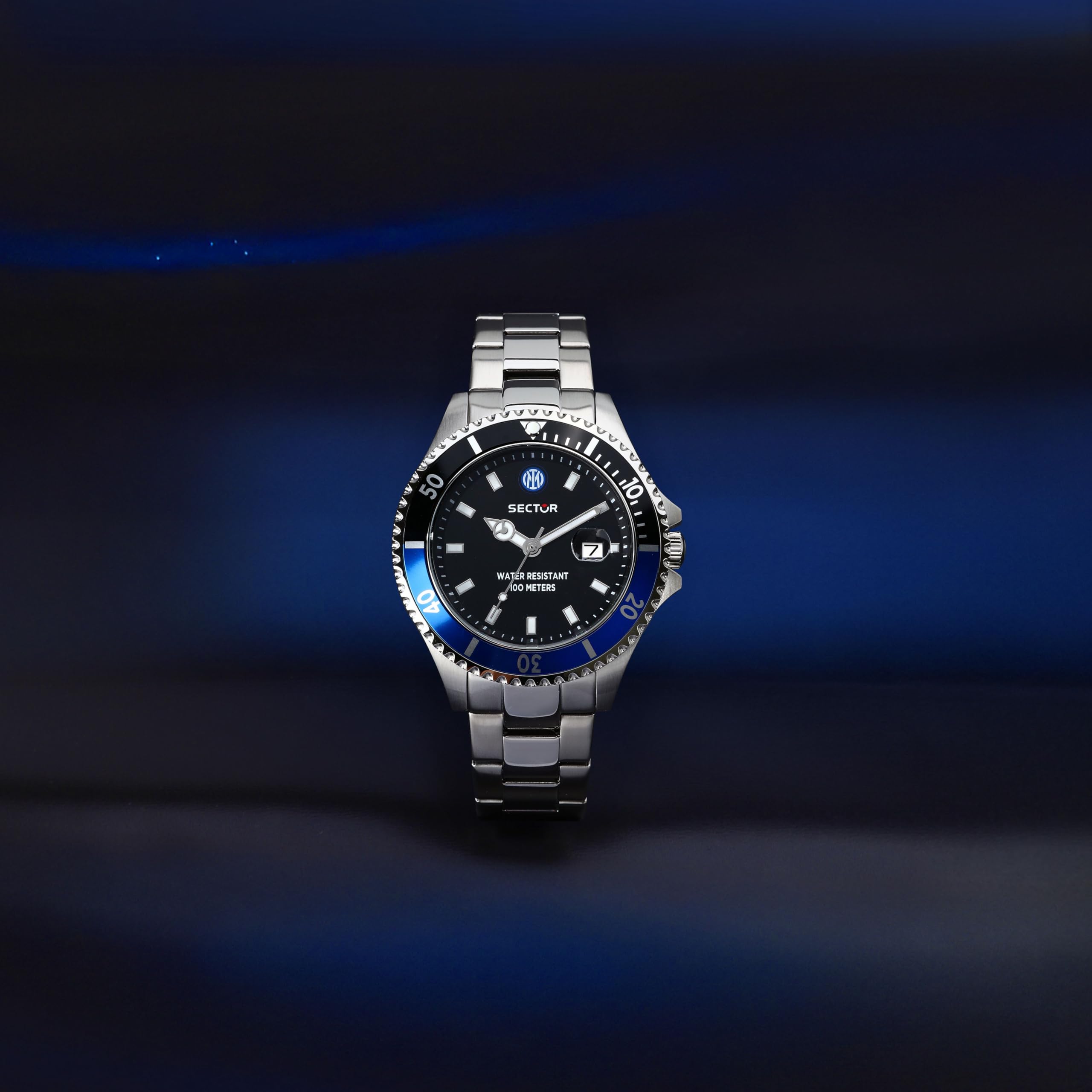 Sector No Limits Orologio Uomo, Tempo, Data, Analogico, 43 mm, Collezione 230 - INTER Special Edition - R3253161062