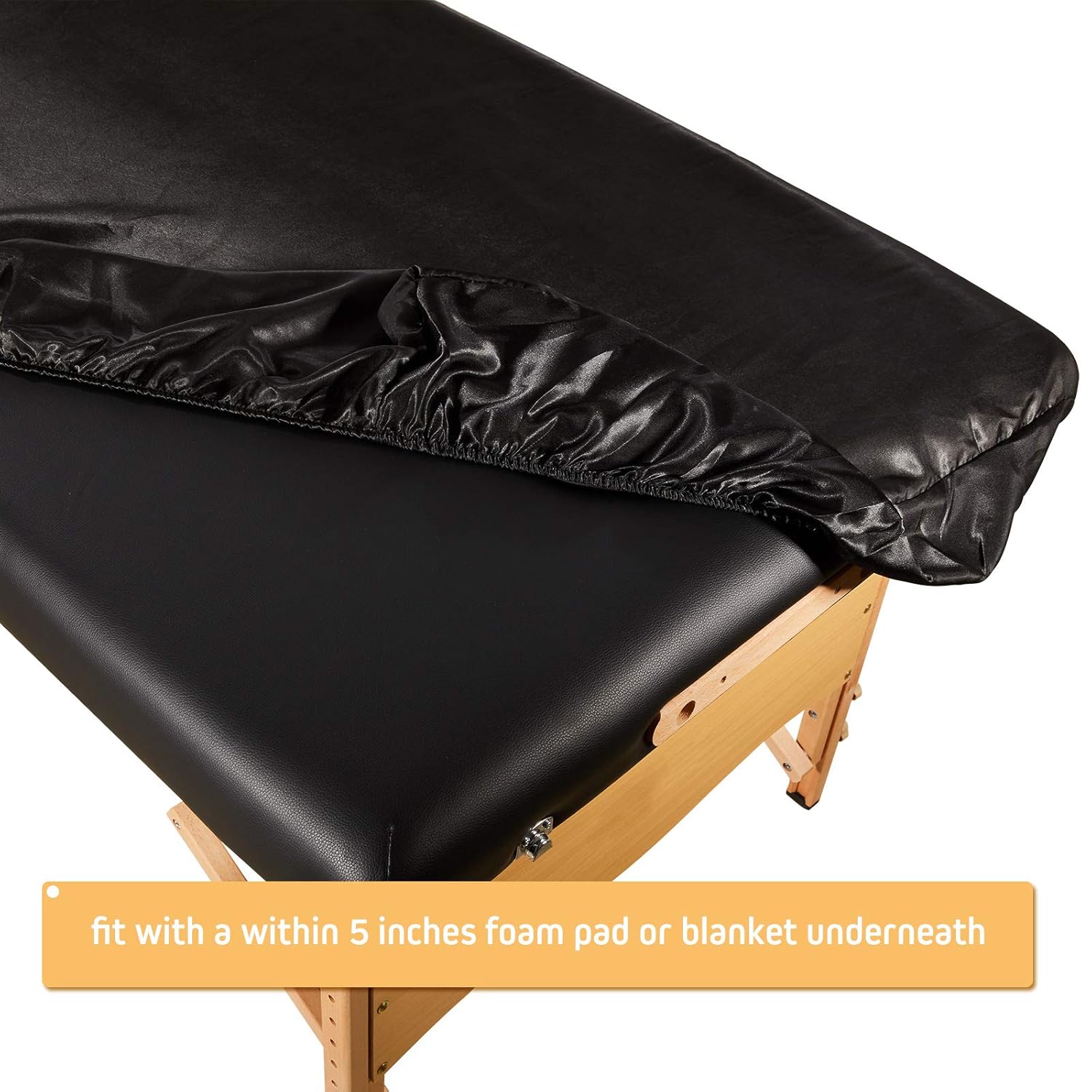 Massage Table Cover,Silky Massage Table Fitted sheets,Stain-Resistant,Reusable,Machine Washable Spa Bed Sheet(Massage Table Not Included) (black)… : Beauty & Personal Care
