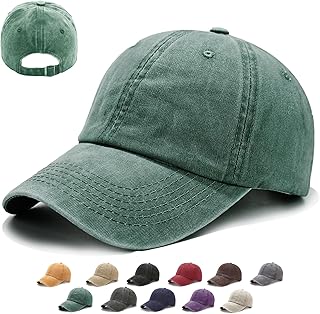 XIEXIESHER Unisex Baseball Cap for Men and Women, 1/2 Pieces, One Size, Metal Closure, Adjustable, 14 Colours, Vintage Baseball Cap, Retro Peaked Cap, UV Protection, Outdoor, Travel, Fishing, Camping