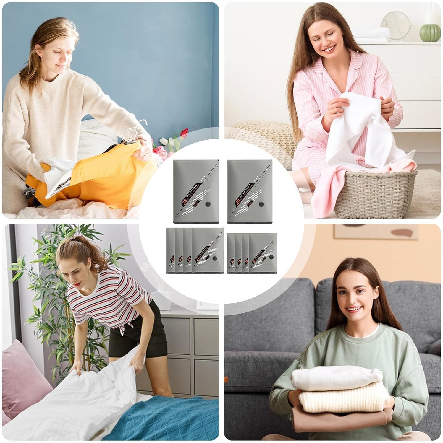 Vacuum Storage Bags | Large Compression Space Saver | Blankets Bedding Vacuum Storage Bags - for Business Trips Fitness Vacation Holiday Home