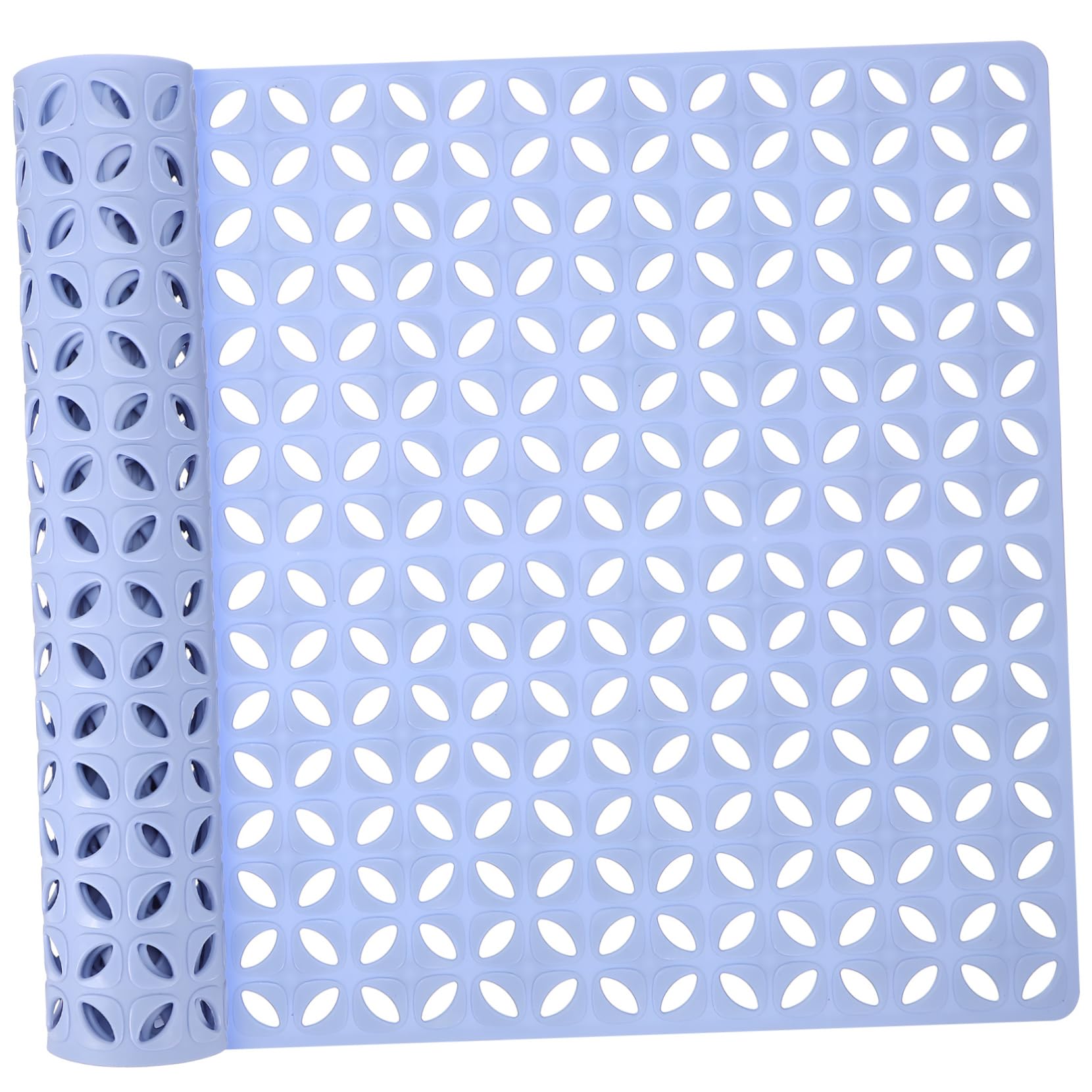 Alfombrilla de baño antideslizante con diseño flexible para duchas con sumidero central