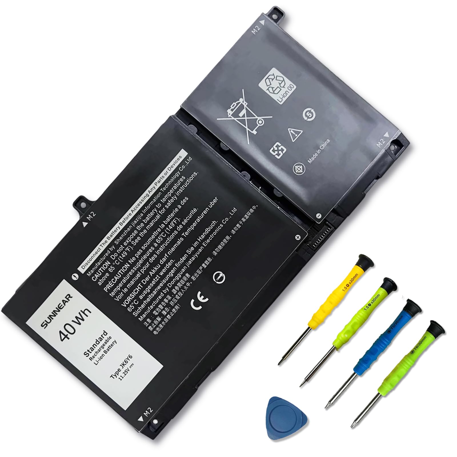Amazon.com: SUNNEAR JK6Y6 Laptop Battery Replacement for Dell