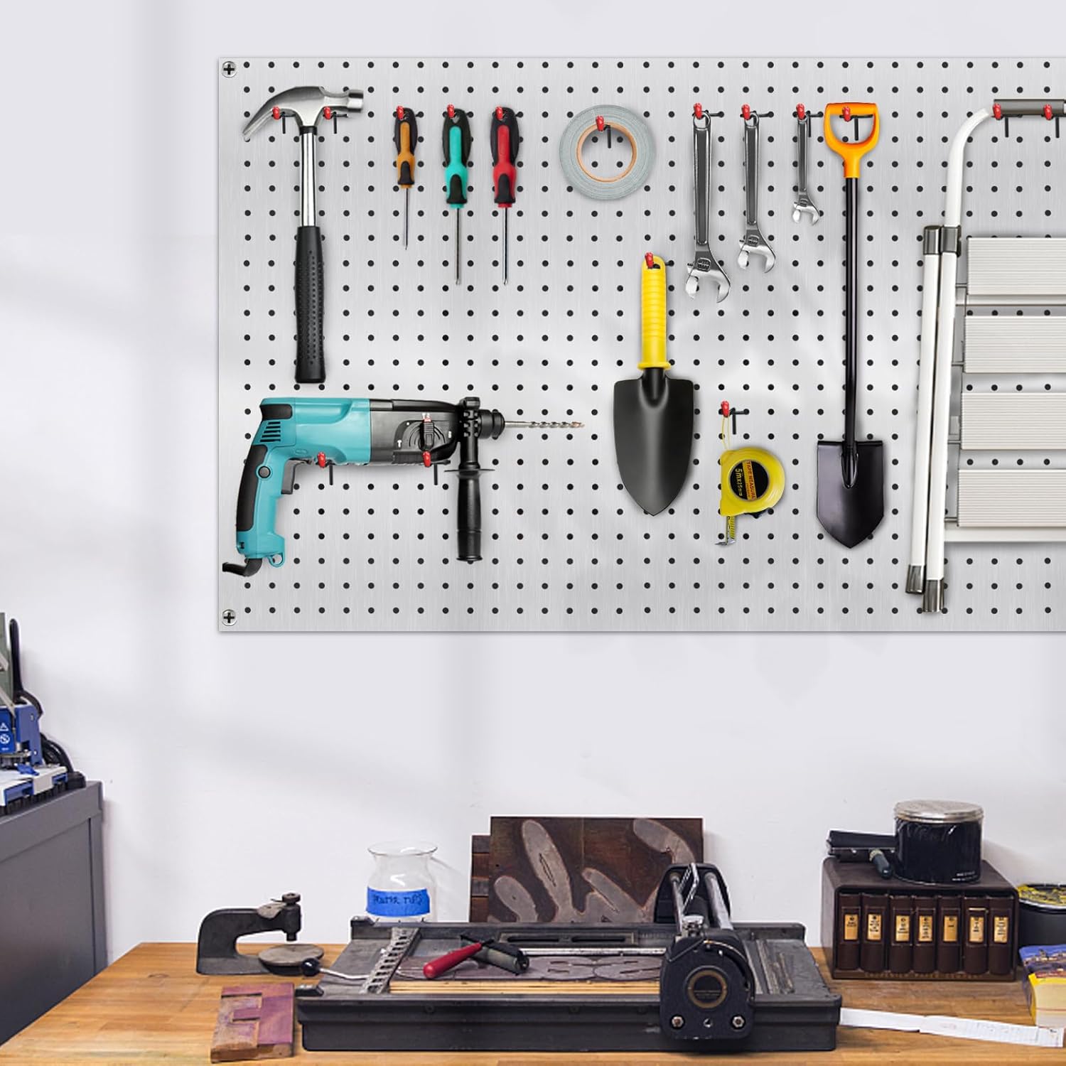 Pegboard Hooks for Hanging - Peg Board Organizer Accessories Fit New Metal Peg Board Storge Tool 2in 100Pcs