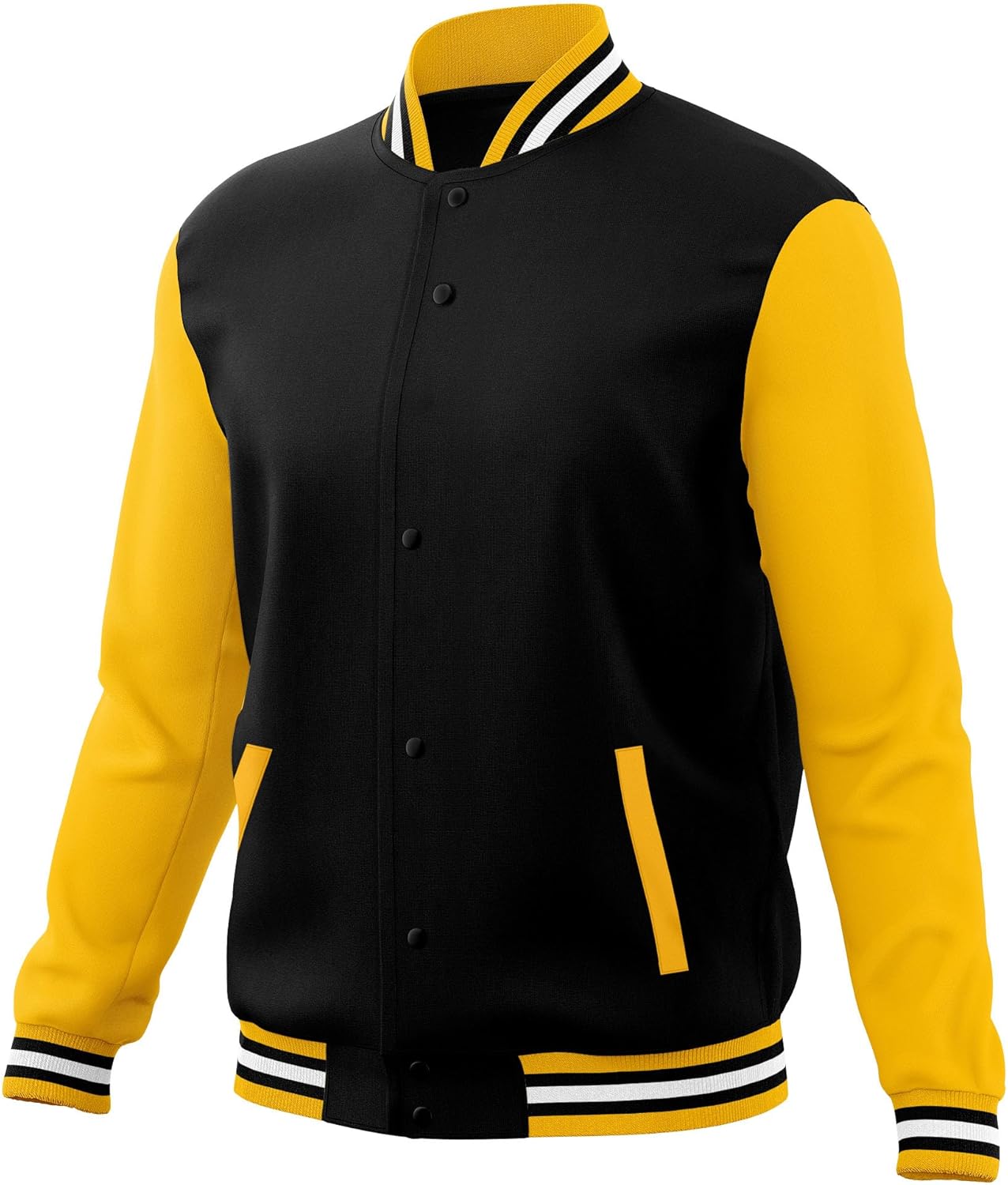 KXK Men’s Fashion Varsity Jacket Causal Cotton Letterman Baseball Bomber Jacket Lightweight Coat - Image 2