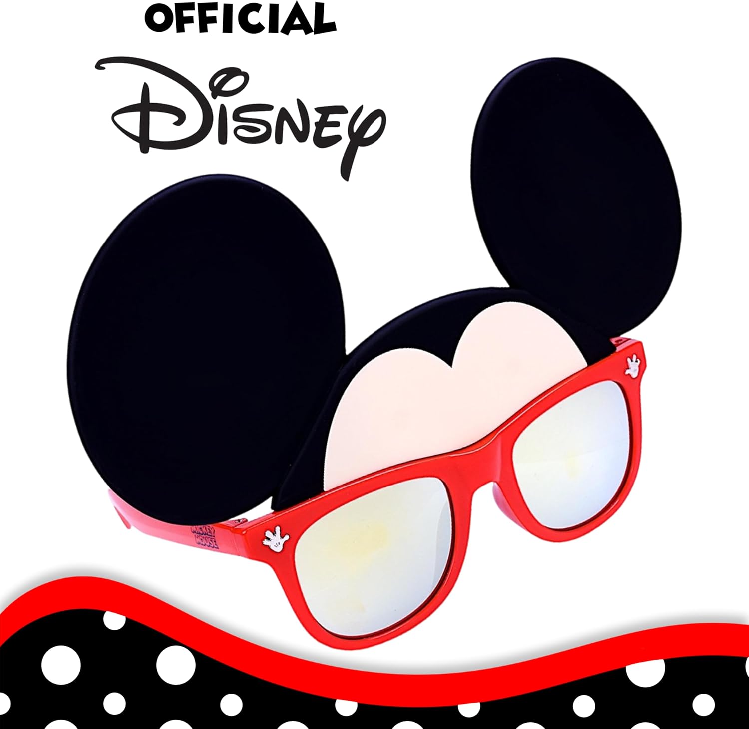 Sun-Staches Mickey Mouse Official Disney Sunglasses | Vacation, Park or Costume Accessory | UV 400 | One Size Fits Most Adults - Image 3