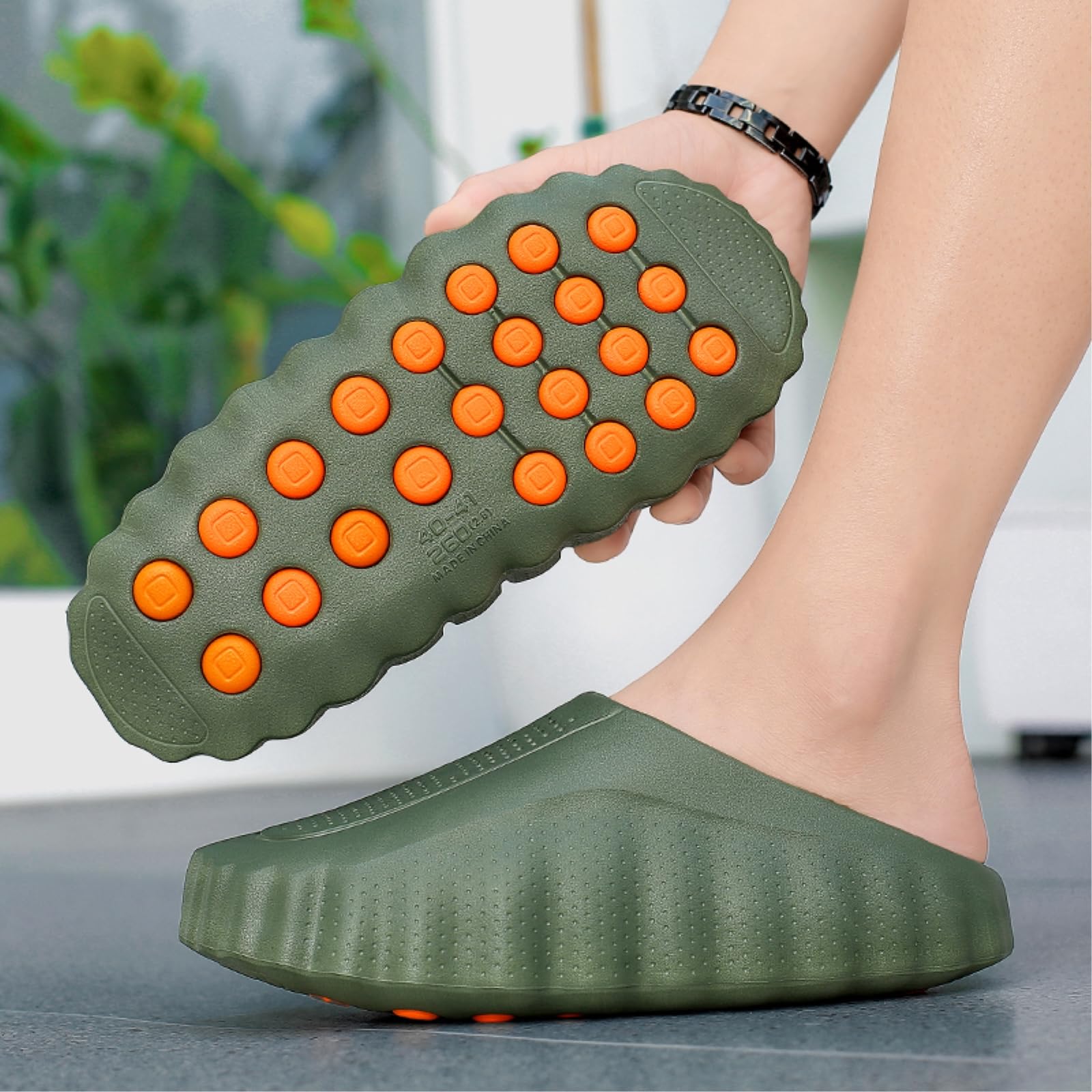 EVA Gartenclogs Unisex mit Massage-Fußbett, rutschfeste Sohle