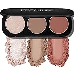 FOCALLURE Blush and Highlighter Palette,3 in 1 Contour Palette,Cruelty-Free Matte Bronzer Powder,Shimmer Illuminator Highlighters for a Glowing Look,09