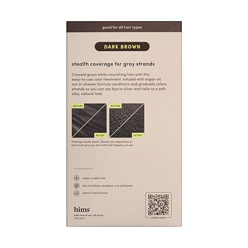 Miniatura 3 de hims Under Cover - Acondicionador de color marrón oscuro para hombres, color semipermanente, depósito de color, acondicionamiento profundo, mezcla
