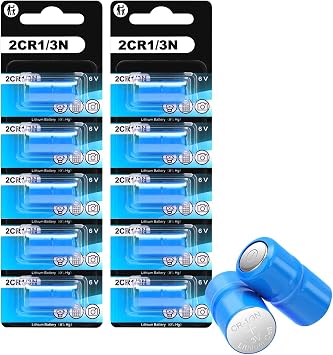 2CR1/3N Battery 6V 170mAh for Dog Collars, Pet Stop, Dog Guard, Perimeter10 Pack