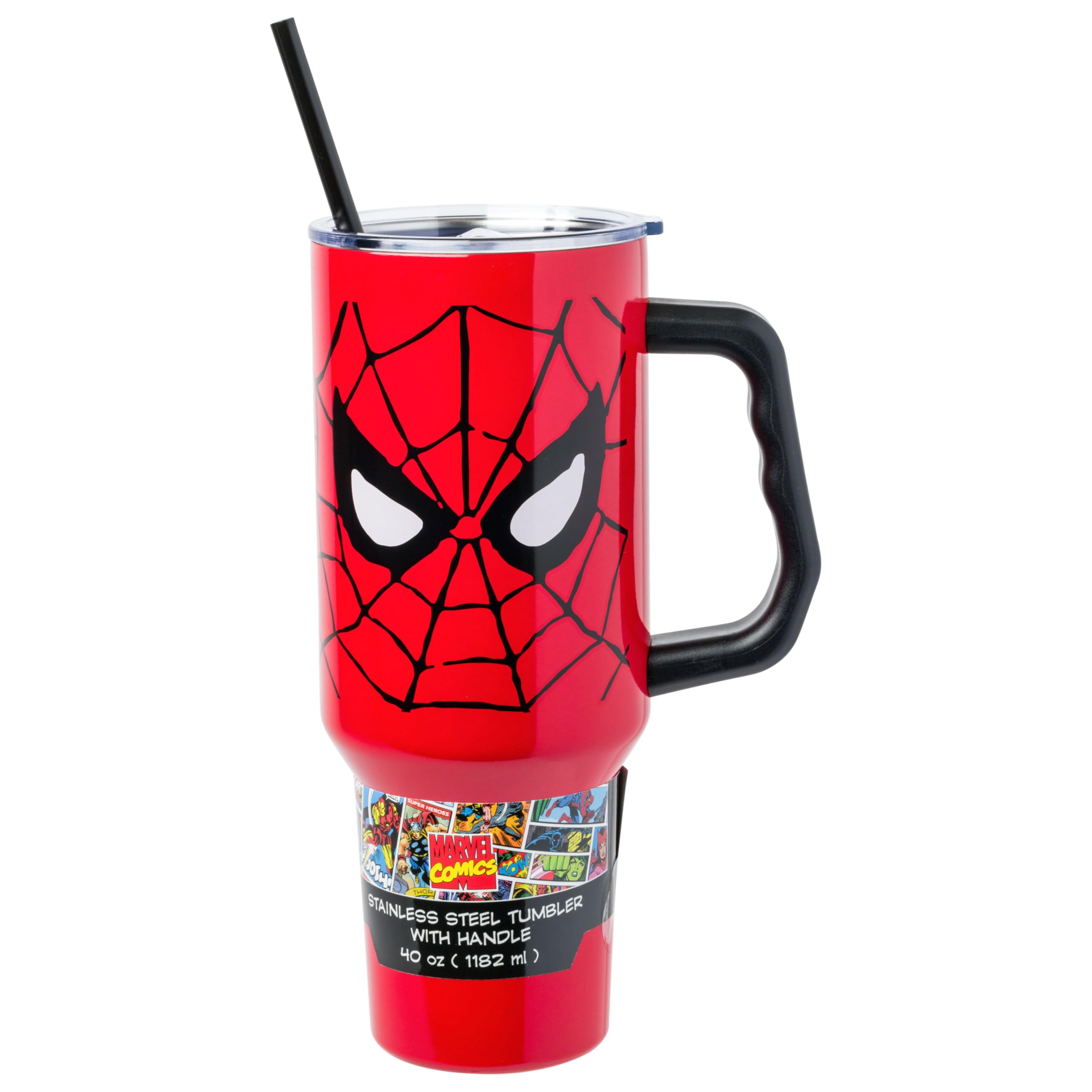 Paladone Spider-Man - Vaso cambiante en frío con licencia oficial de Marvel, 440 ml, diseño de superhéroe, vaso cónico para fanáticos de cómics, decoración del hogar y la cocina Paladone Spider-Man - Vaso cambiante en frío con licencia oficial de Marvel, 440 ml, diseño de superhéroe, vaso cónico para fanáticos de cómics, decoración del hogar y la cocina