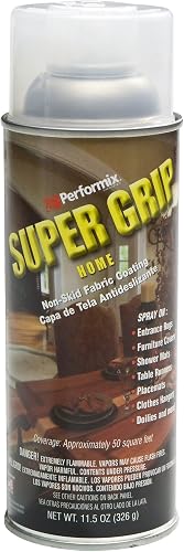 Performix Super Grip Clear Spray 2-Pack, Non-Slip Synthetic Rubber Coating for Rugs, Mats and Fabric Grips