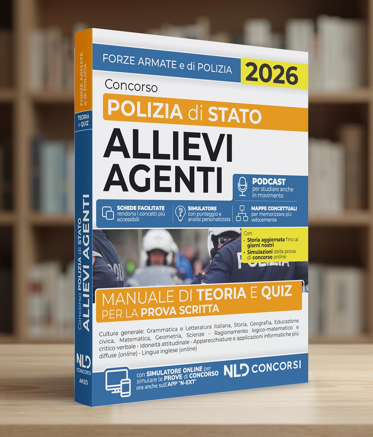 Concorso Polizia di Stato allievi agenti. Manuale di teoria e quiz per la prova scritta 2026