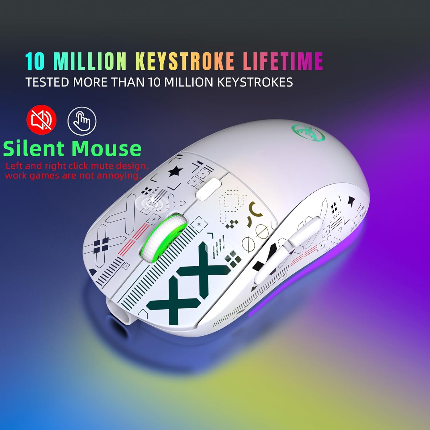 YUNCHANG T90 Silent Clicks and Keystroke Lifetime