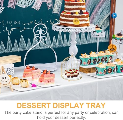 Miniatura 6 de BESTonZON Jaula de pájaros de metal dorado, soporte para cupcakes, postres para bodas, fiestas, cumpleaños, celebraciones de ducha, decoración del