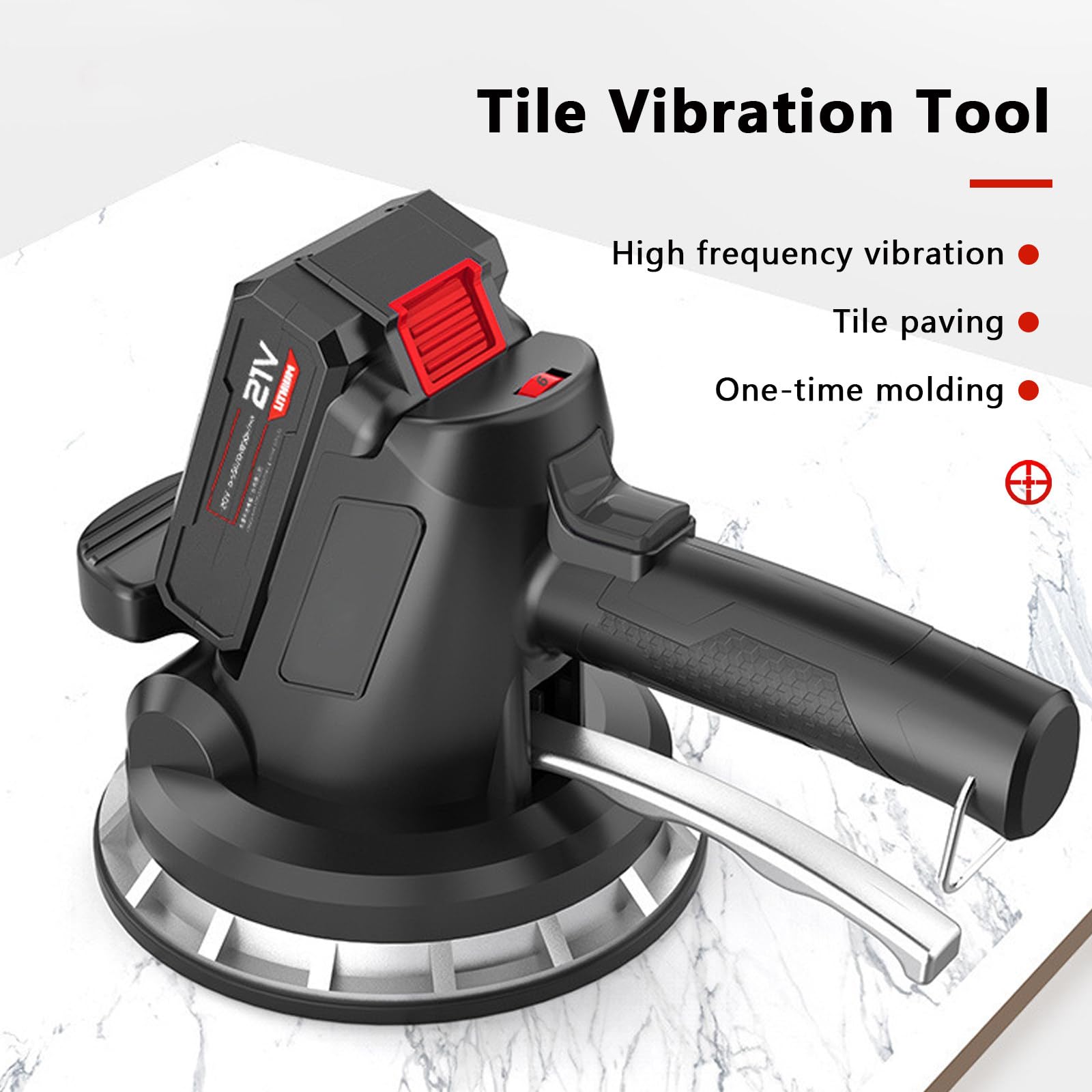 Herramientas de vibración para baldosas, máquina de vibración Manual para baldosas de 6 velocidades con Ventosa de 180 mm, máquina niveladora para instalación de baldosas, máx. 26 000 r/min