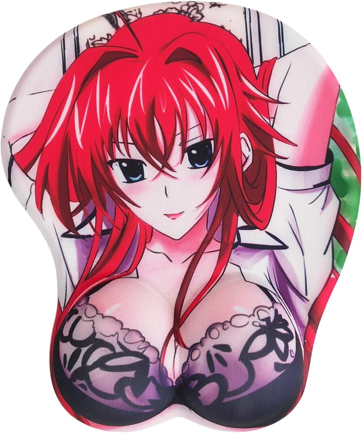 Comfortable Mouse Pad Gaming Mouse Mat Cute Computer Mouse Pad with Wrist Support Anime Red, Funny Mouse Pads for Work