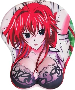 Comfortable Mouse Pad Gaming Mouse Mat Cute Computer Mouse Pad with Wrist Support Anime Red, Funny Mouse Pads for Work