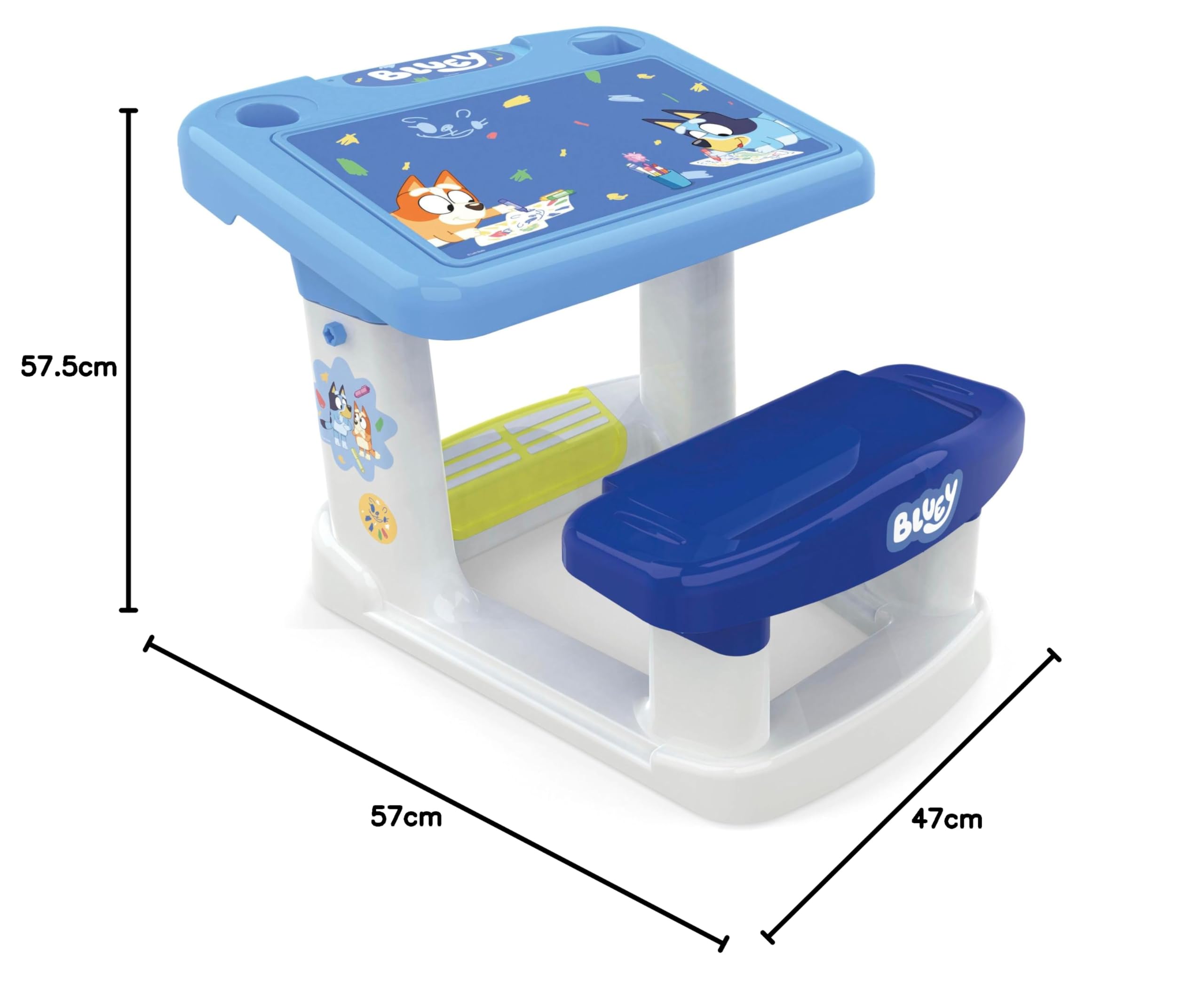 Chicos - Pupitre Bluey | Escritorio Infantil | Mueble Infantil Ergonómico con Personajes de Bluey | Ideal para Jugar, Pintar y Aprender | a Partir de 24 Meses (51084)