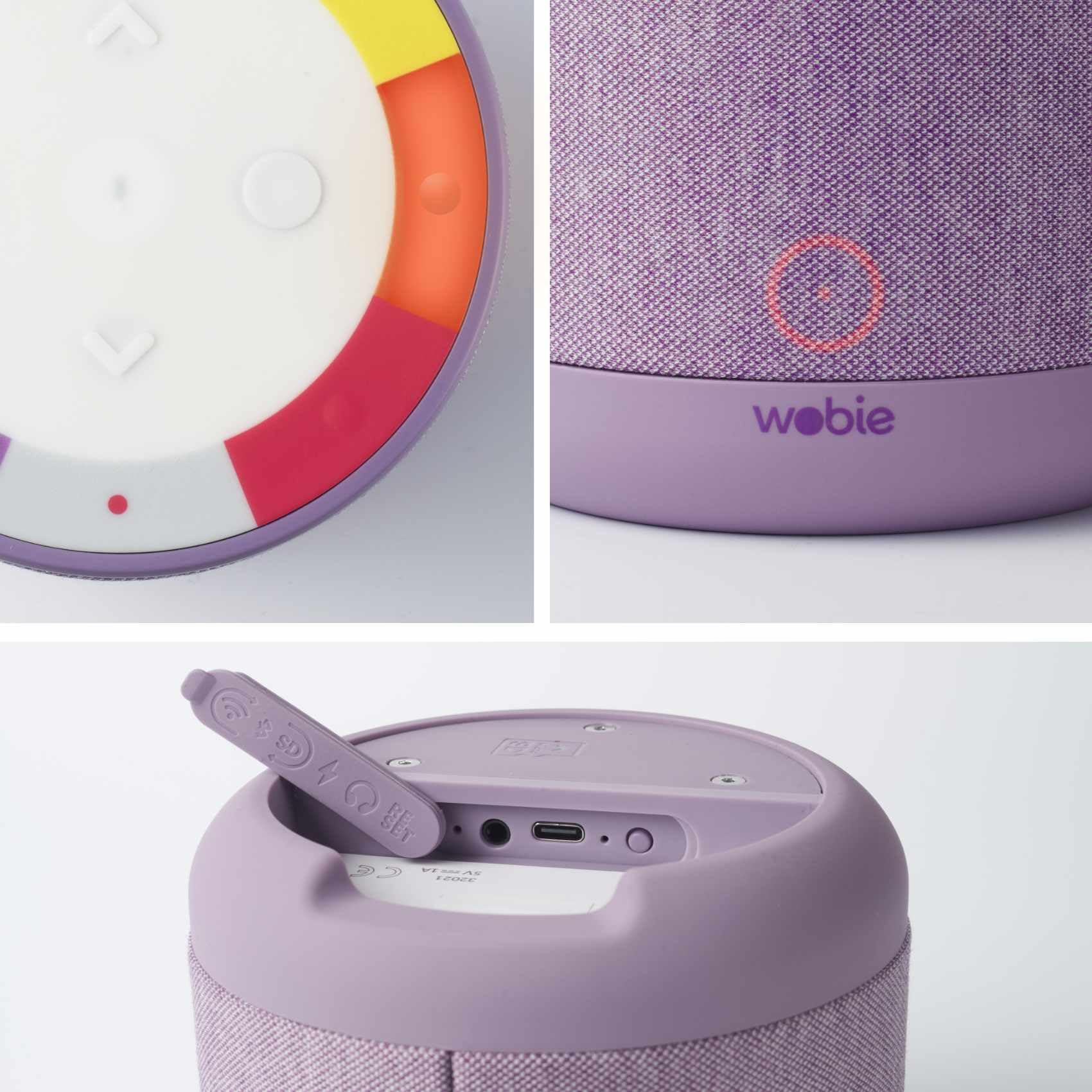 wobie Box Musikbox – Interaktive Hörspielbox & Musikplayer mit Direktzugriff auf Spotify – Bildschirmfreie kabellose Audiobox mit WLAN, Bluetooth & Kopfhöreranschluss – Hörspiele, Musik & Podcasts