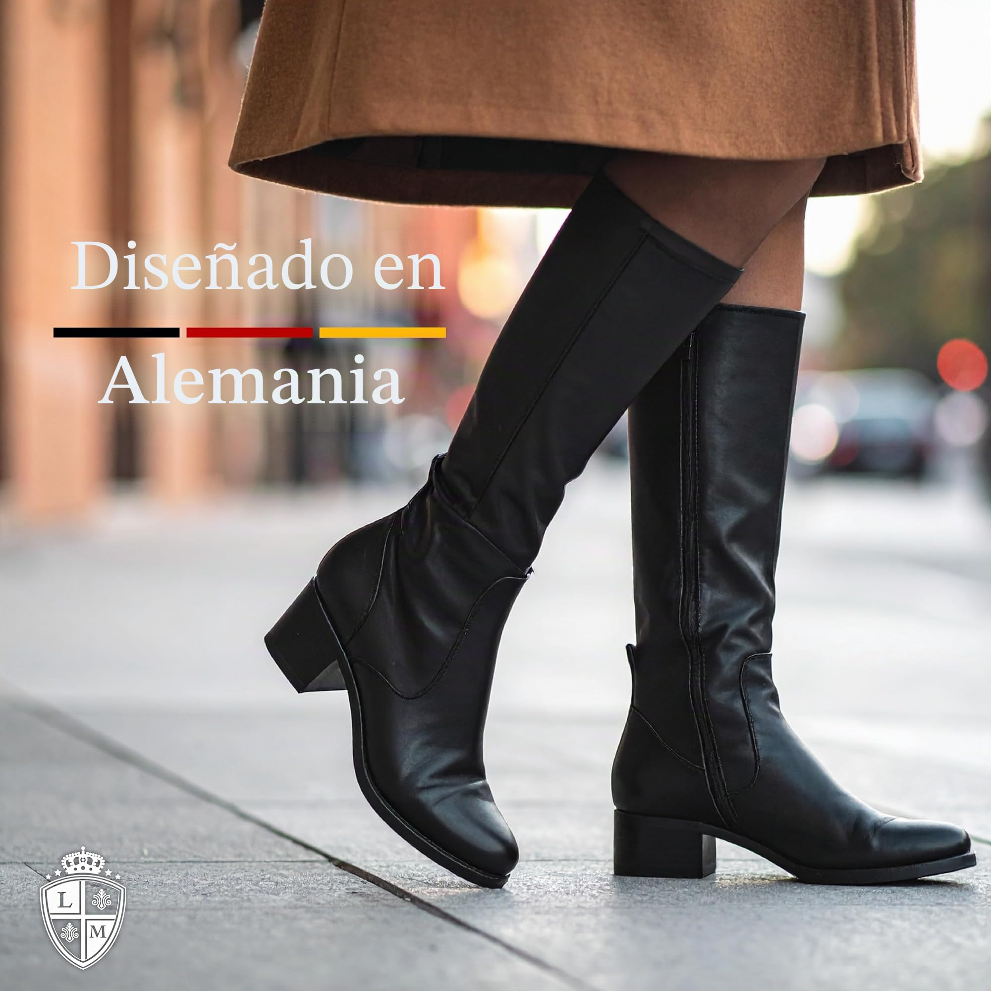 Langer & Messmer alargador de zapatos y botas para el empeine para mujeres contra la presión de los zapatos - de madera maciza de haya incl. spray alargador de cuero 50ml