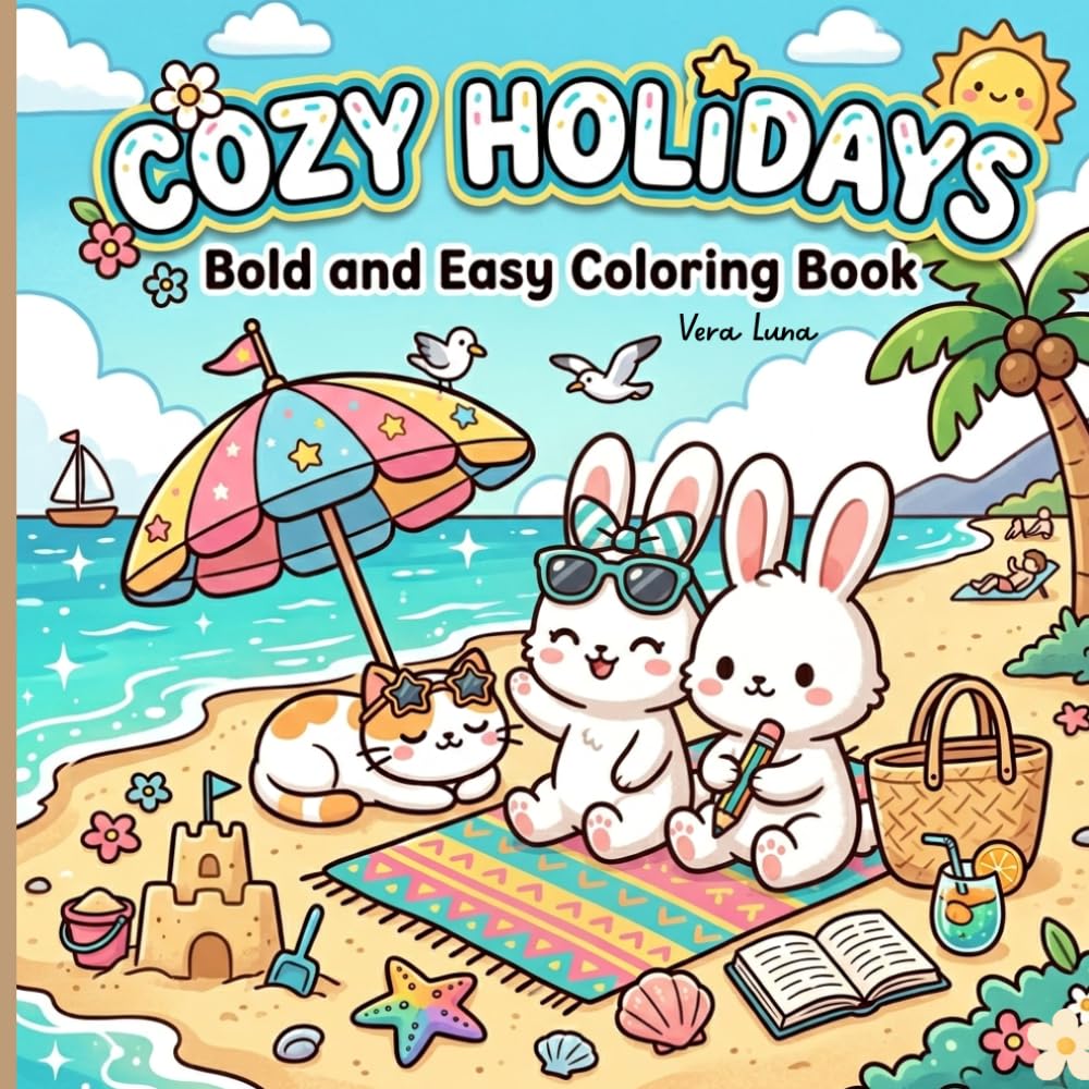 Cozy Holidays: Bold and Easy Coloring Book