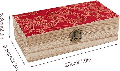 Miniatura 2 de Caja de recuerdos de madera de dragón dorado chino, cajas decorativas, manualidades, caja de joyería de almacenamiento para mujeres y hombres