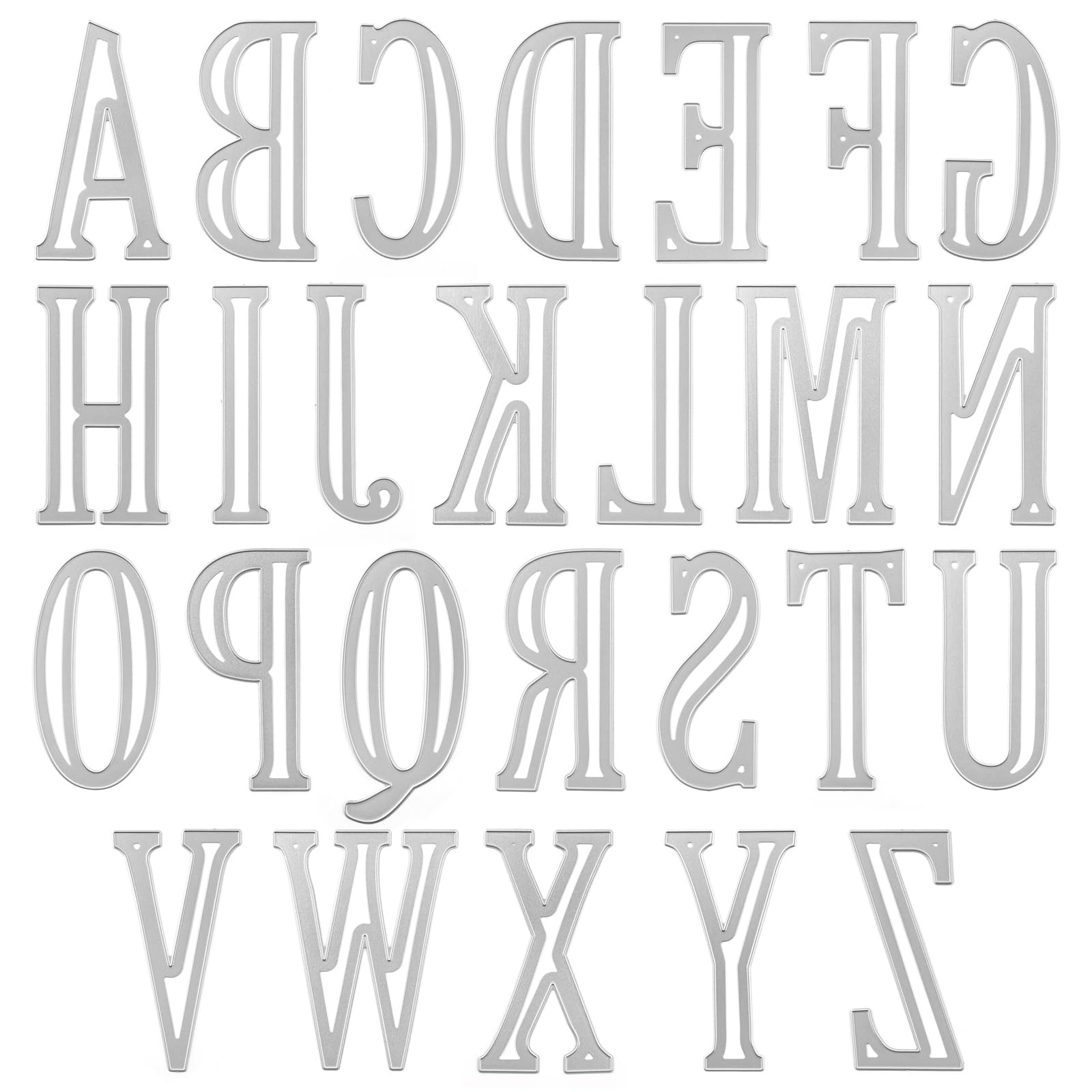OTCRAFT Die Cuts for Card Making, 26 Alphabet Letters Metal Cutting Dies,Embossing Stencil Template for DIY Paper Art Craft, Scrapbooking, Photo Album Decor （Height About 4''/10cm）