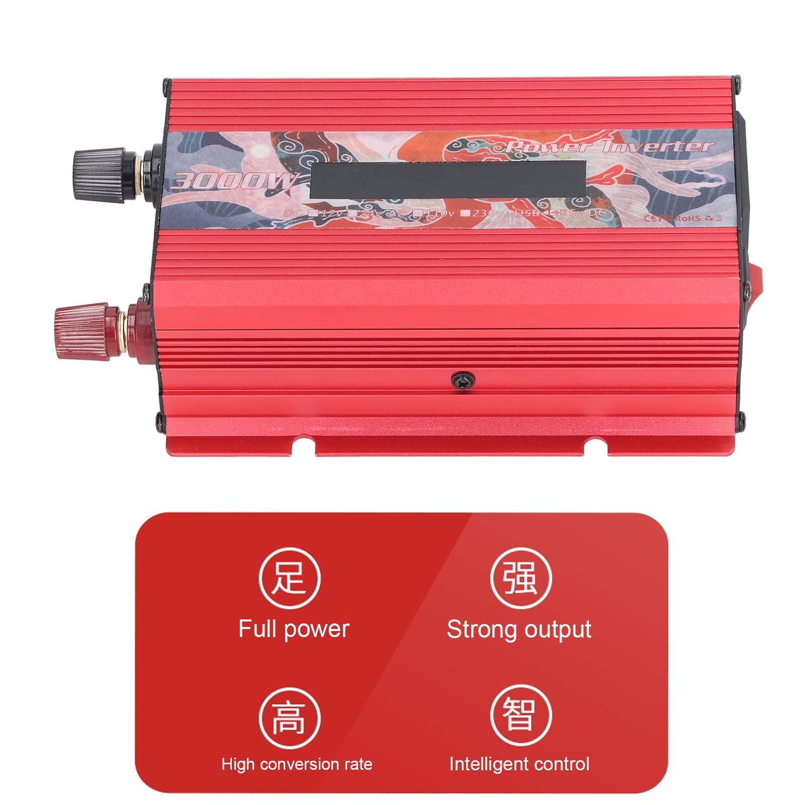 Convertitore di Onda Sinusoidale Modificata Efficiente Inverter di Alimentazione per Auto per la Ricarica in Movimento da 3000 W CC a CA 220 V per i Viaggiatori (#3)