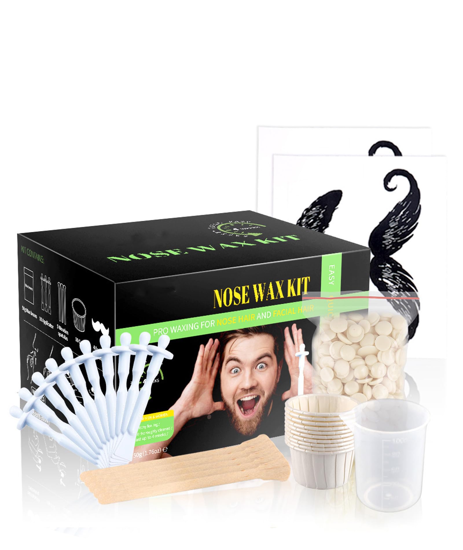 Nose Hair Remover Wax for Men - Nostril Cleaning Tool With Sticky Hair Removal Cream and Set-picture-19