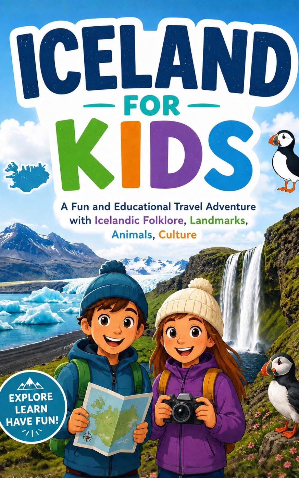 Iceland for Kids: A Fun and Educational Travel Adventure for Kids with Icelandic Folklore, Landmarks, Animals, and Culture