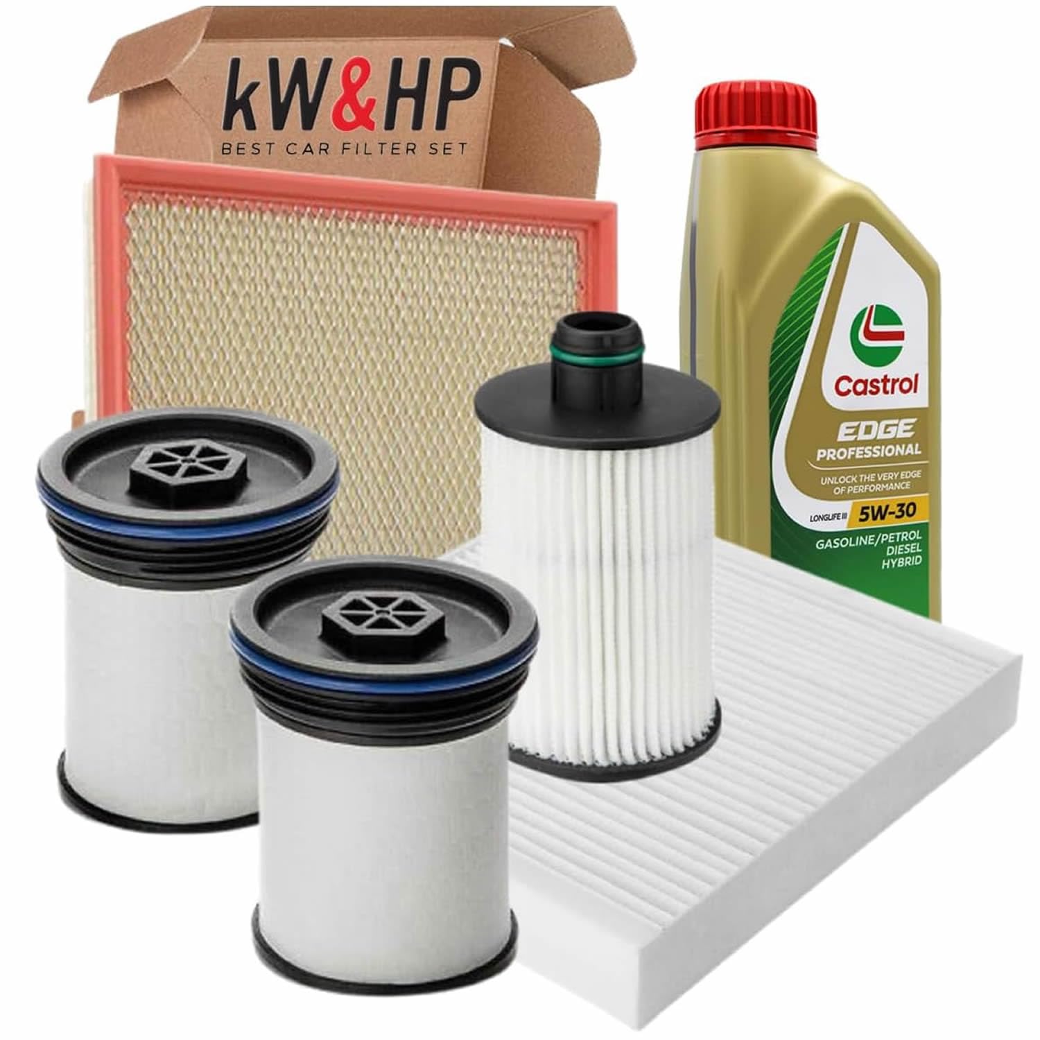 KIT TAGLIANDO 4 FILTRI (ARIA, OLIO, CARBURANTE, ANTIPOLLINE) + 7LT OLIO MOTORE ORIGINALE 5W30 PER CAPTIVA 2.2 D