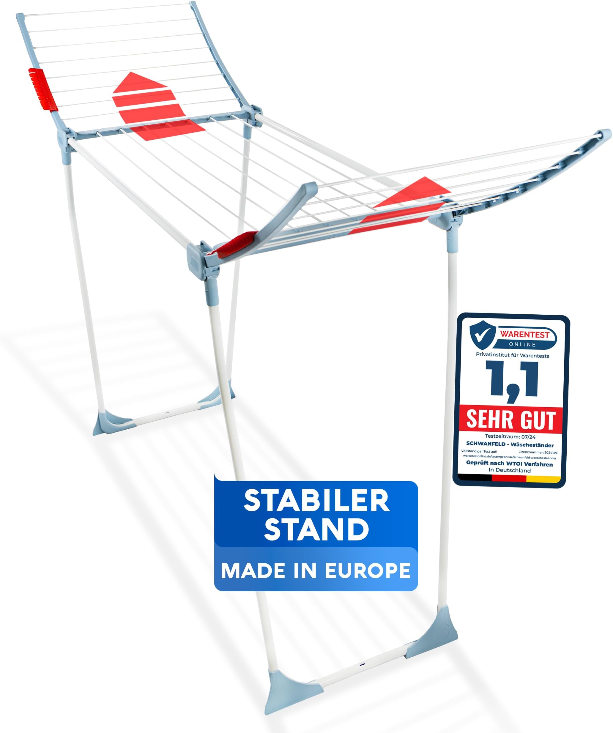 Hazeatte Wäscheständer Schwarz - Flügeltrockner Mit Stabilem Stand