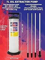 Vista 3 de Bomba extractora de aceite 7L Cambiador de aceite manual Evacuador de líquido de vacío Extractor para fluidos automotrices Evacuación al vacío