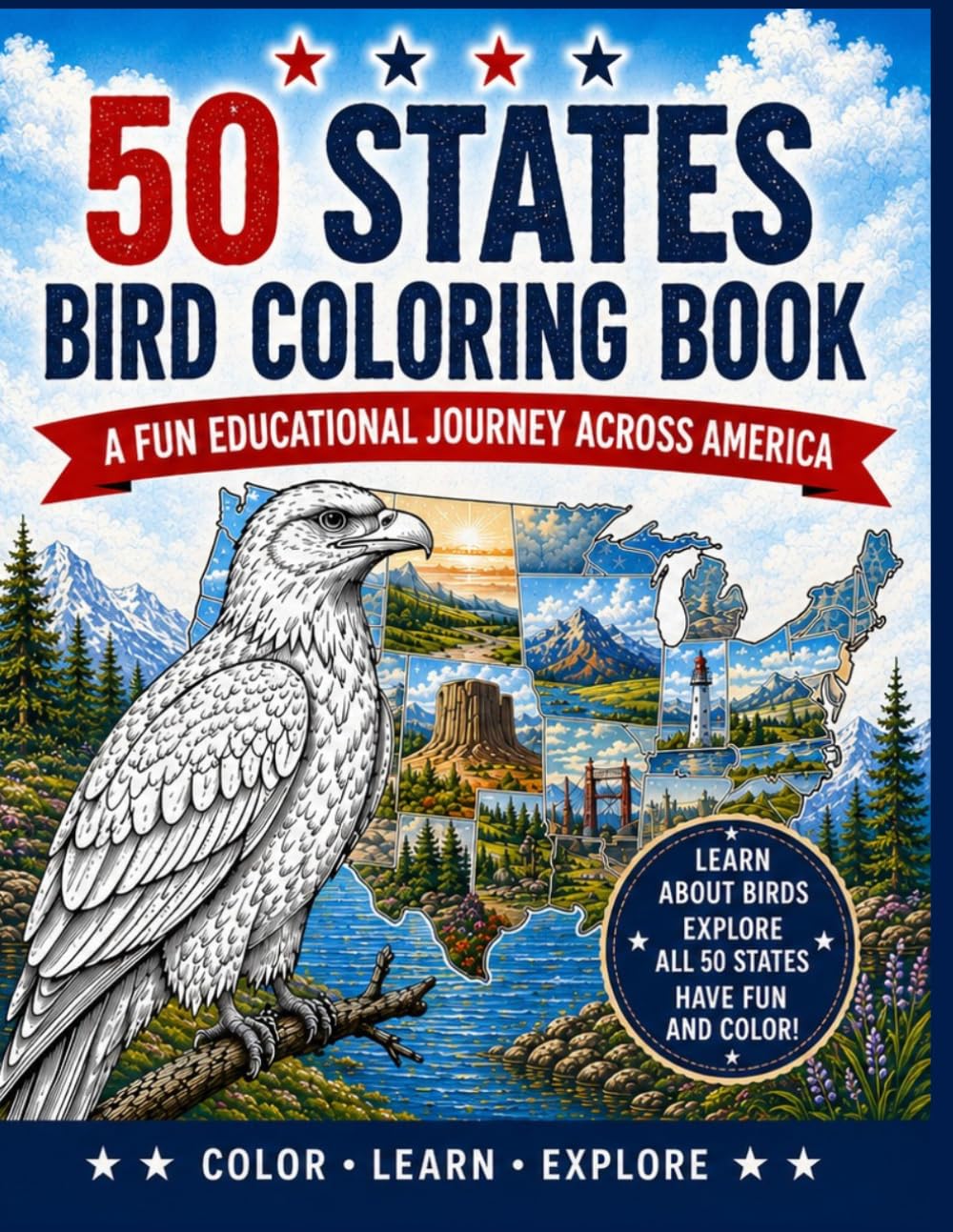 50 state Bird Coloring Book 2nd Edition