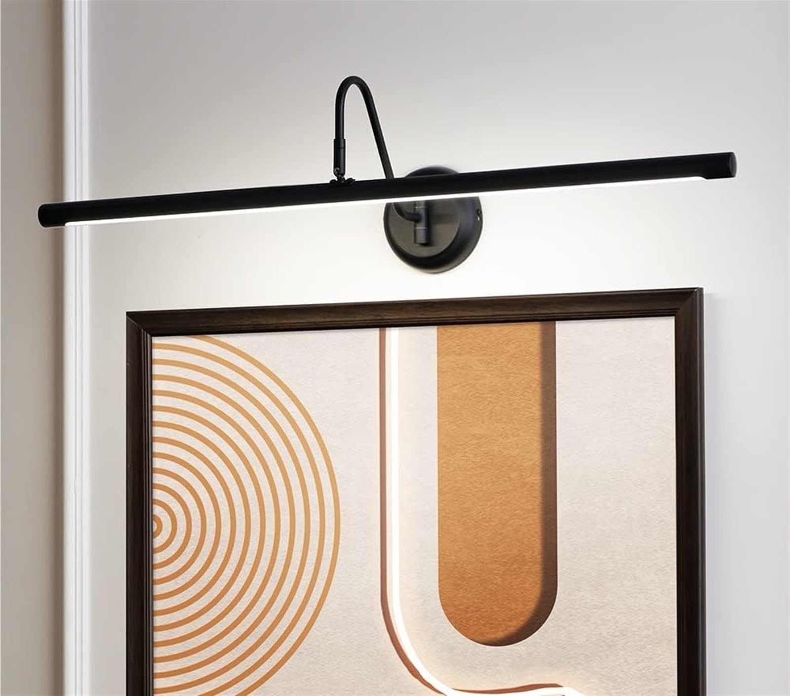 Lámpara de pared LED, 31.5 in, 39.4 in, AC85-265 V, luz de baño, lámpara de pared interior, aplique de pared negro para pintura de cuadros (color: 2700-3500 K, tamaño: 39.4 in (39,37 pulgadas)) (color
