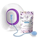 Fivona 3-in-1 Yoni Steam Kit - Bundle of V Steaming Herbs Blue Moon Recipe 1.76 Ounces (2-4 Steams) with Expandable V-Steam Seat and Hand Flusher for Detox, Cleansing, pH Balance and Odor Control