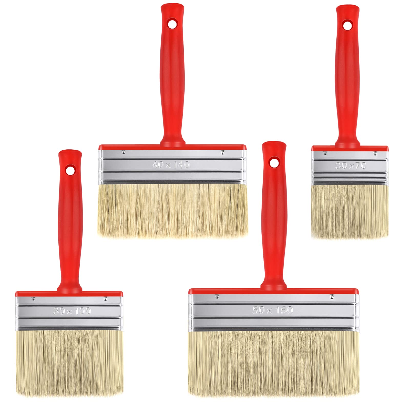 Buy URATOT4 Pack Fence Brush Paint Brush Set for Wood 70mm 100mm 140mm