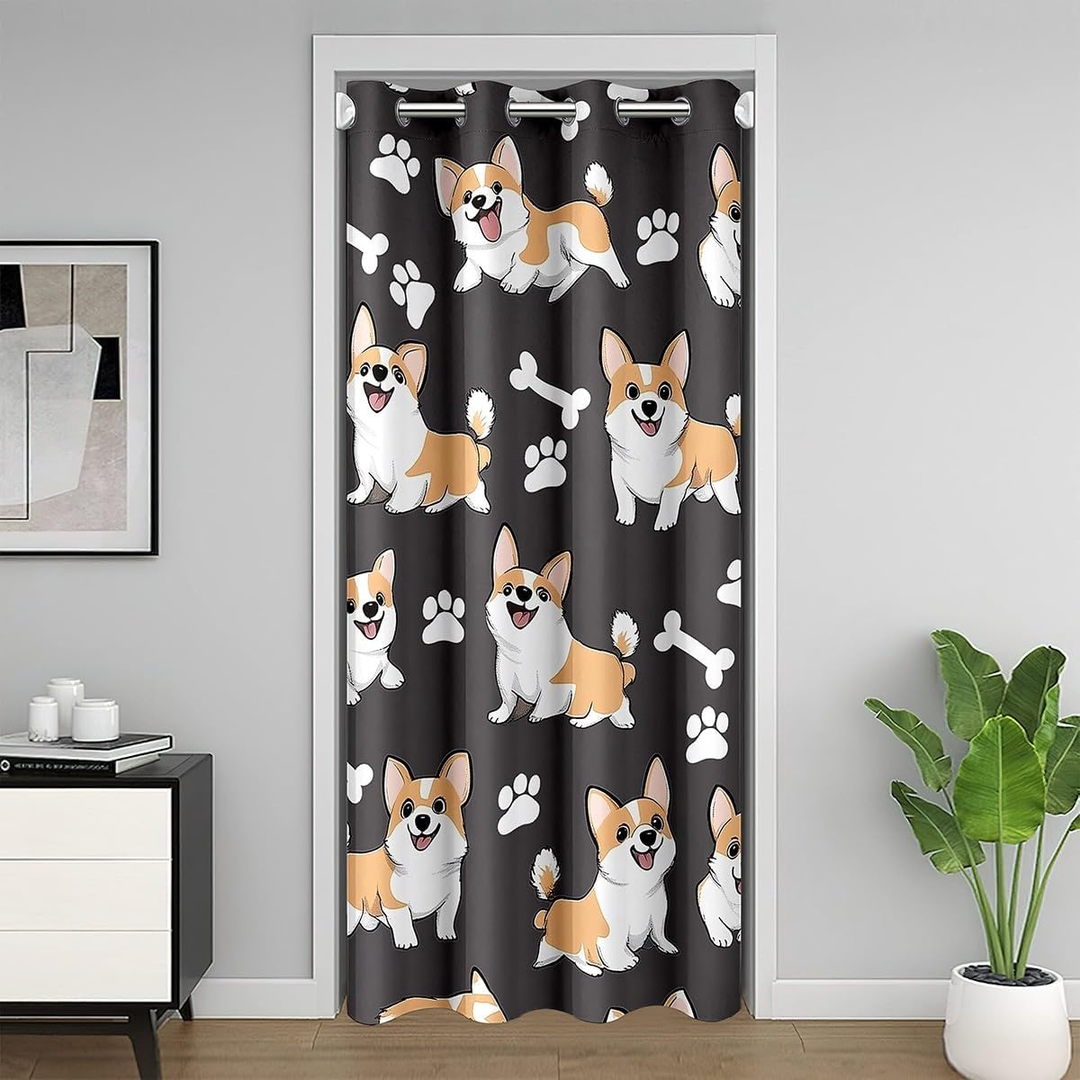 Erosebridal Cartoon Axolotl Door Curtain for Doorway Privacy,Coastal Animals Blackout Curtain for Bedroom,Tropical Sealife Door Drape,Cute Salamander Room Divider Curtain,34" W X 80" L