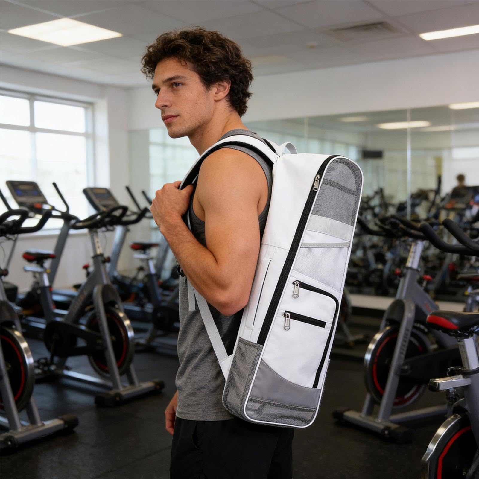 Borsa per snorkeling, grande zaino in rete con tasca traspirante per attrezzature sportive acquatiche, borsa da trasporto da 25 l, per spiaggia, piscina, palestra, campeggio, viaggi, barca, immersioni