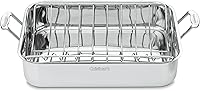 Cuisinart Chef's Classic 16-Inch Stainless Steel Rectangular Roaster with Rack - Ideal for Turkeys & Large Roasts
