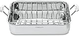 Cuisinart 16-Inch Roaster, Chef's Classic Rectangular Roaster with Rack, Stainless Steel, 7117-16URP1 Stainless Steel 16-Inch