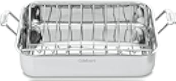 Cuisinart 16-Inch Roaster, Chef's Classic Rectangular Roaster with Rack, Stainless Steel, 7117-16URP1